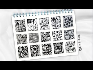 15 Easy Zentangle Patterns For Beginners || How To Draw Zentangle Patterns