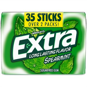 EXTRA Spearmint Sugar Free Chewing Gum, Long Lasting Mint Flavor, 35 Stick Mega Pack
