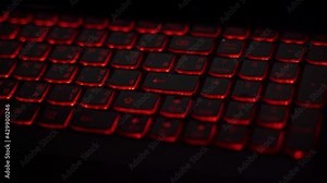 Close-up of professional gaming cyber sports keyboard background with RGB keyboard.
