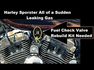 FIX - Harley Sportster All of a Sudden Leaking Gas Check Valve Replacement