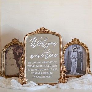 Wish You Were Here Sign | Wedding Memorial Sign | in Loving Memory | Wedding Memory Table | Memorial Table Sign | Wedding Ceremony Mirror - Etsy