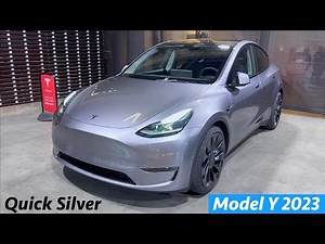 Tesla Model Y 2023 - Quicksilver Exclusive FIRST Look in 4K (NO parking Sensors)