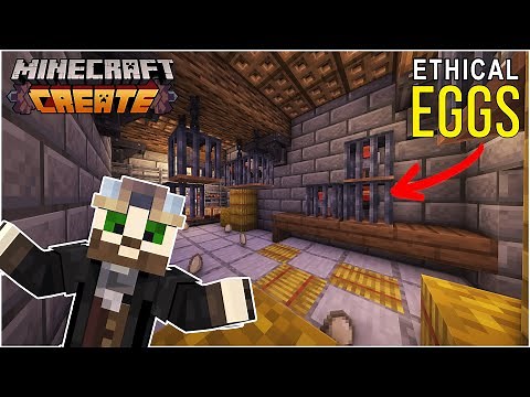 Farming Eggs the Ethical way using Minecraft Create Mod!
