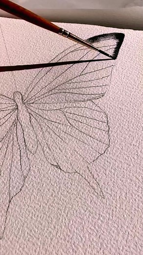 1.8K views · 64 reactions | Painting a butterfly 曆 how to use brush...