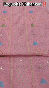 Bookings at 8756854414 ❤️Georgette chikankari dress materials with gotapatti n parsi work ❤️ | Paridhan Chikan Exclusive | Facebook