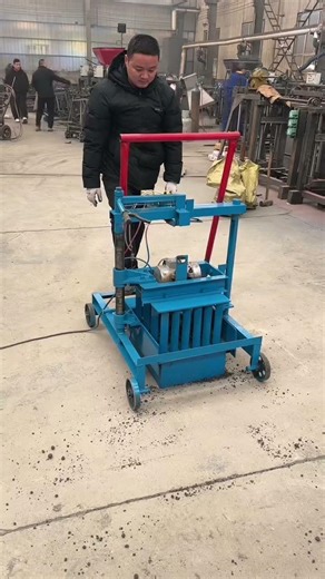 Mini moving concrete hollow block making machine very cheap but durable