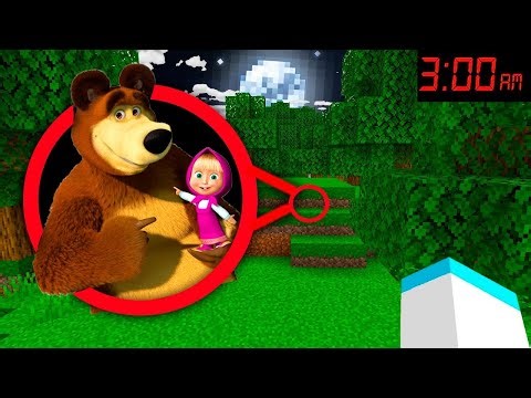 What's inside Masha and the Bear's secret base in Minecraft?