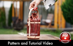 Leather Bucket Bag Sewing Pattern: DIY With Video Tutorial - Etsy