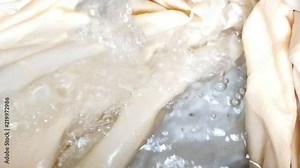 closeup of washing machine Is the basic concept of electrical appliances.