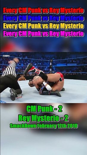 Every CM Punk vs Rey Mysterio Match #CMPunk #ReyMysterio #WWE