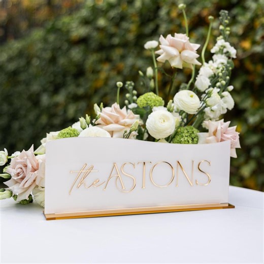 Personalized Mr and Mrs Top Table Sign - Acrylic Head Table Sign - Wedding Reception Decor - Etsy