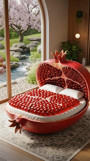 She Jumped on a Pomegranate Bed… Then This Happened 😲