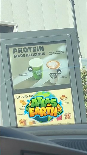 Buying land in Atlas Earth at Starbucks! #atlasearth #viral #shorts