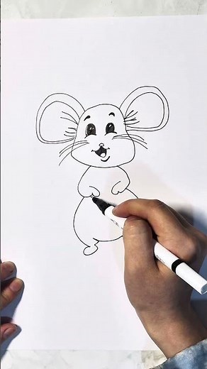 Cute Mouse Drawing | Easy Cartoon Sketch