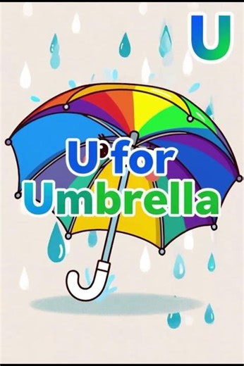 U for Umbrella ☂️ | ABC Phonics & Alphabet Learning for Kids | Toddler & Preschool ABC #Shorts