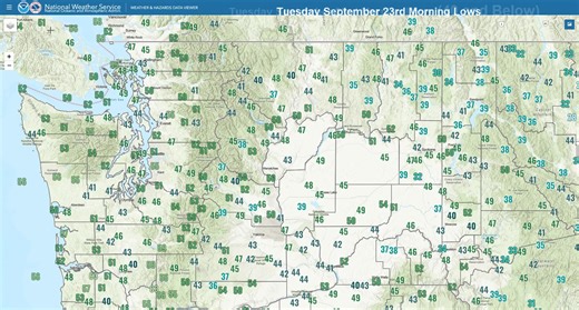 177K views · 192 reactions | Here is an image of this morning's low temperatures. Actually it is a loop, toggling between all the lows and those areas that were 40°F and below. If you want to see what it was in your area, these observations an others can be found here: https://www.weather.gov/wrh/hazards?obs=true&wfo=otx | US National Weather Service Spokane Washington | Facebook