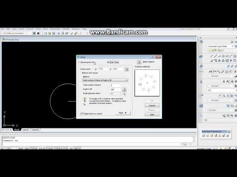 polar array how to divide a circle in Auto CAD