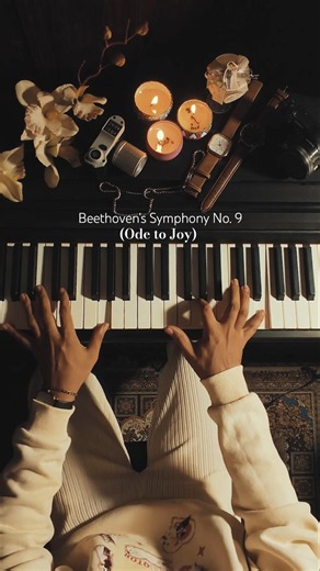 Finding peace in Beethoven’s Symphony No. 9 (Ode to Joy). 🕊️ #piano #classicalmusic #darkacademia