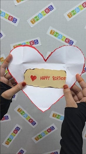 DIY birthday pop-up card, easy birthday paper crafts, 3D birthday card tutorial, #like #share