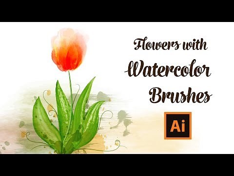How to Draw Tulip Flowers with Watercolor Brushes in Adobe Illustrator