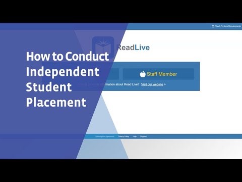 Read Naturally Live: How to Conduct Independent Student Placement