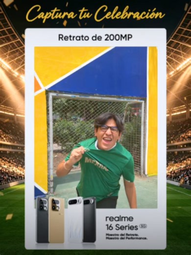 ¡Celebra con realme! 🤩 Puedes ganar alguno de estos premios: 🥇Primer lugar: realme 16 5G y realme Watch S5 🥈Segundo lugar: realme 16 5G y realme Buds Air8 🥉Tercer lugar: realme C85 y realme Buds Air8 🏅Cuarto lugar: realme Watch S5 🏅Quinto lugar: realme Buds Air8 _____ 🧩¿Cómo participar? 1️⃣Utiliza el filtro oficial de Celebra con realme en Tiktok. 🔎Lo encuentras escaneando buscando #CelebraConrealme en Tiktok. 2️⃣Graba un video con el filtro, puedes hacer un baile, imitar a tu jugador fa