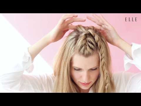 Einfache Flechtfrisur: Der Halfbun-Braid