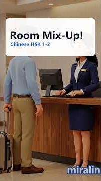 Chinese Listening Practice: Hotel Room Mix-Up Story for Beginners (HSK 1-2)