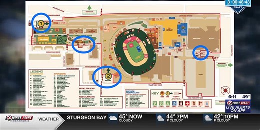Detailed map of NFL Draft Campus
