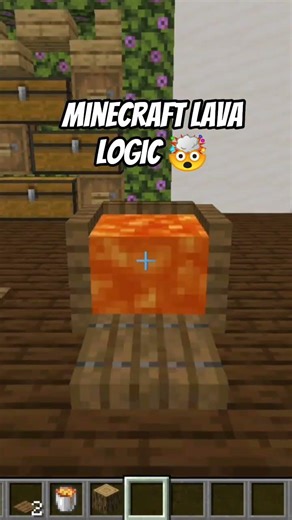 Minecraft Lava Logic is Broken?! 😱🔥 #shorts