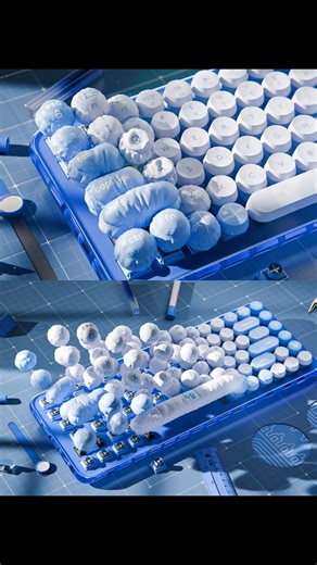 Nikita Krushko on Instagram: "One of my recent experiments with inflation in Houdini. I remember seeing a reference or tutorial on YouTube somewhere about inflating objects in c4d and there were inflating keys, so I decided to do something similar for the Logitech Pop Keys keyboard but in Houdini and, in my opinion, it turned out great! @logitechg @logitech What do you think? 🤔 . . . . . . . . . . . #3d #blender #3dproducts #blendercommunity #blender3d #tutorial #viral #cgi #3dmotion #motiongra