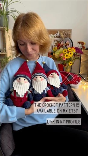 Easy crochet Christmas Gnomes🎄#crochetpattern #crochetgnome #amigurumipattern #crochetchristmas
