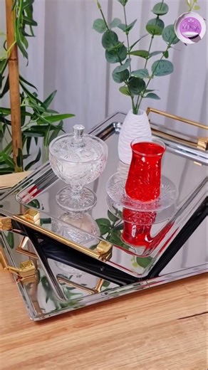 Vintage 80s Modern Mirrored Vanity Tray, Perfume Trays set #ytshorts #review #viral #shorts