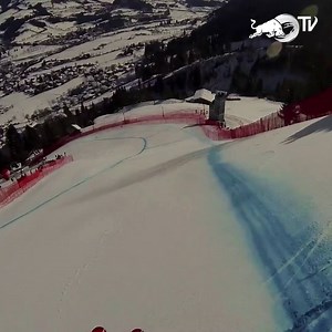 From top to bottom, the Streif presents skiers with one imposing challenge after another. See what it takes to conquer the famous downhill race course in Austria right here: win.gs/Streif | Red Bull Snow