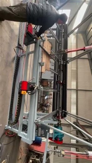 4600mm Clamp carrier test before shipping #press #machine #woodworking