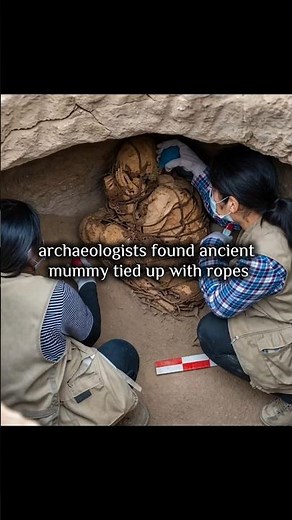 Archaeologists Discover Mummy Tied With Ropes 😳 Ancient Mystery Revealed! #history #usa #creepy