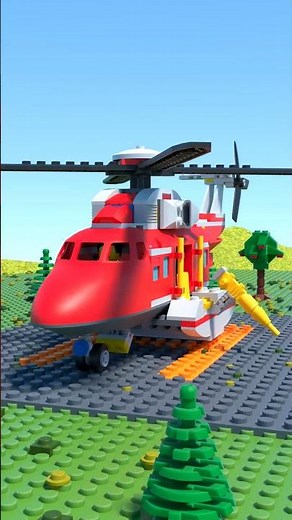LEGO Train vs Fire - Epic Train Rescue #shorts