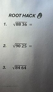 7.8K views · 72 reactions | Root Hack  #fblifestyle #unstoapablestudy #squareroottricks #squareroot #cuberoot #cuberoots #mathtricks #unstoapablestudy0111 | Unstoapablestudy0111 | Facebook