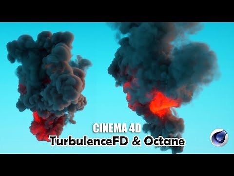 Cinema 4D Fire Animation - Turbulence FD & Octane Render ( Beginner )