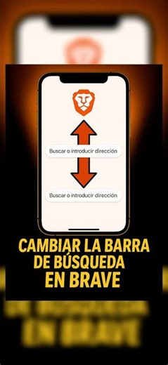 📱 Barra de Brave arriba o abajo (el cambio que NECESITAS) #brave #bravebrowser #ios #shorts #short