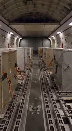 Inside a Cargo Airplane During Flight | Cargo Hold View of a Flying Aircraft