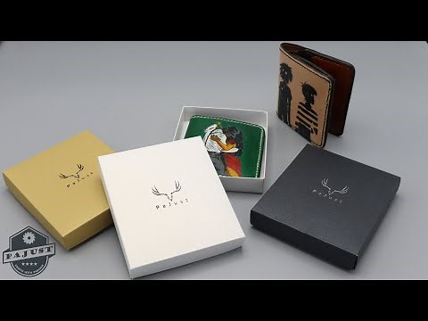 How to make custom DIY packaging box for your small business (leather wallet) (Free PDF pattern)