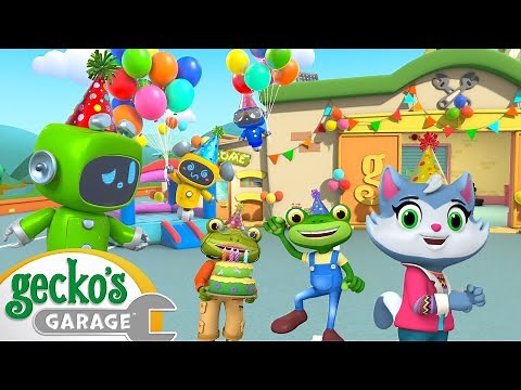 Gecko's Garage - Gecko's Birthday Party | Cartoons For Kids | Toddler Fun Learning