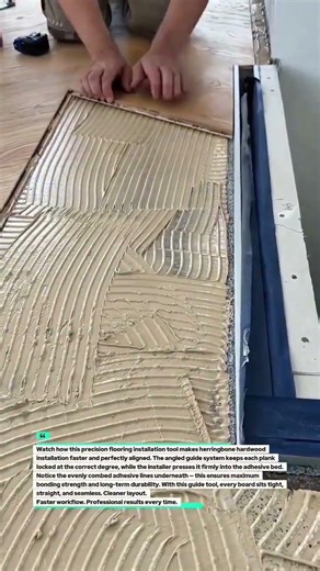 Perfect Herringbone Floor Install Tool #Flooring #DIY #Construction