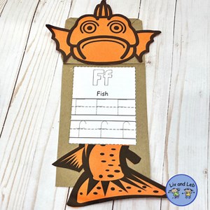 Alphabet F Fish Paper Bag Puppet