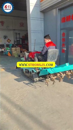 Mini Crawler Tractor Cultivator with Simple Operation #tractor #minitractor #cultivator #tiller