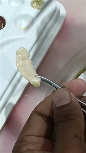 zirconia glaze apply Dental Lab #dentalcare #machine #dentalcaddesign #art #smiledesigndental