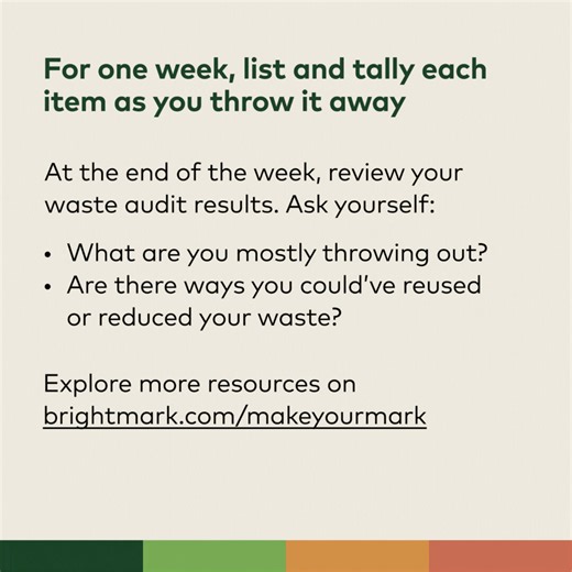 A waste audit is a practical and effective way to gauge how much waste you generate so you can find ways to reduce it. How do you get started? Explore our recommendations and visit our site to learn more: bit.ly/3IERqm7 #ReimagineWaste #WasteAudit | BRIGHTMARK | Facebook