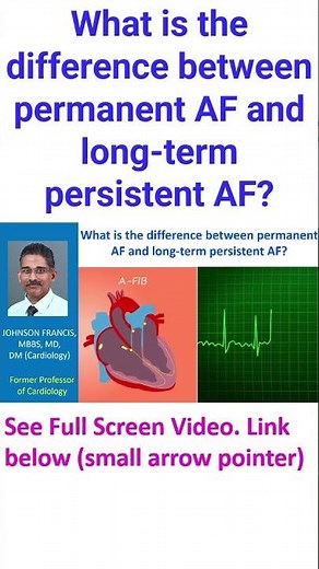 What is the difference between permanent AF and long term persistent AF?