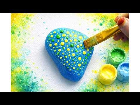 SUMMER Vibes - Aesthetic MANGOES Hanging On Tree Acrylic Painting Tutorial For Beginners